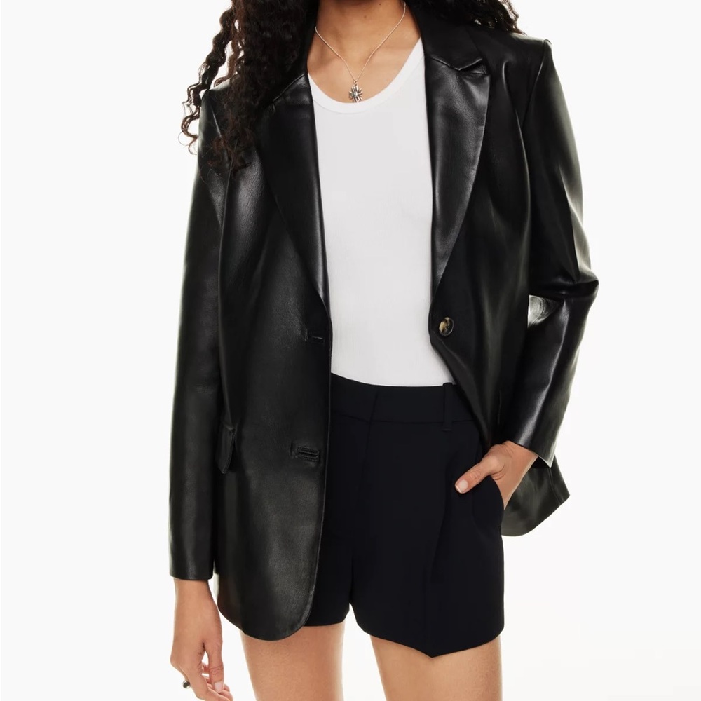 Aritzia Wilfred Vegan Leather Blazer
